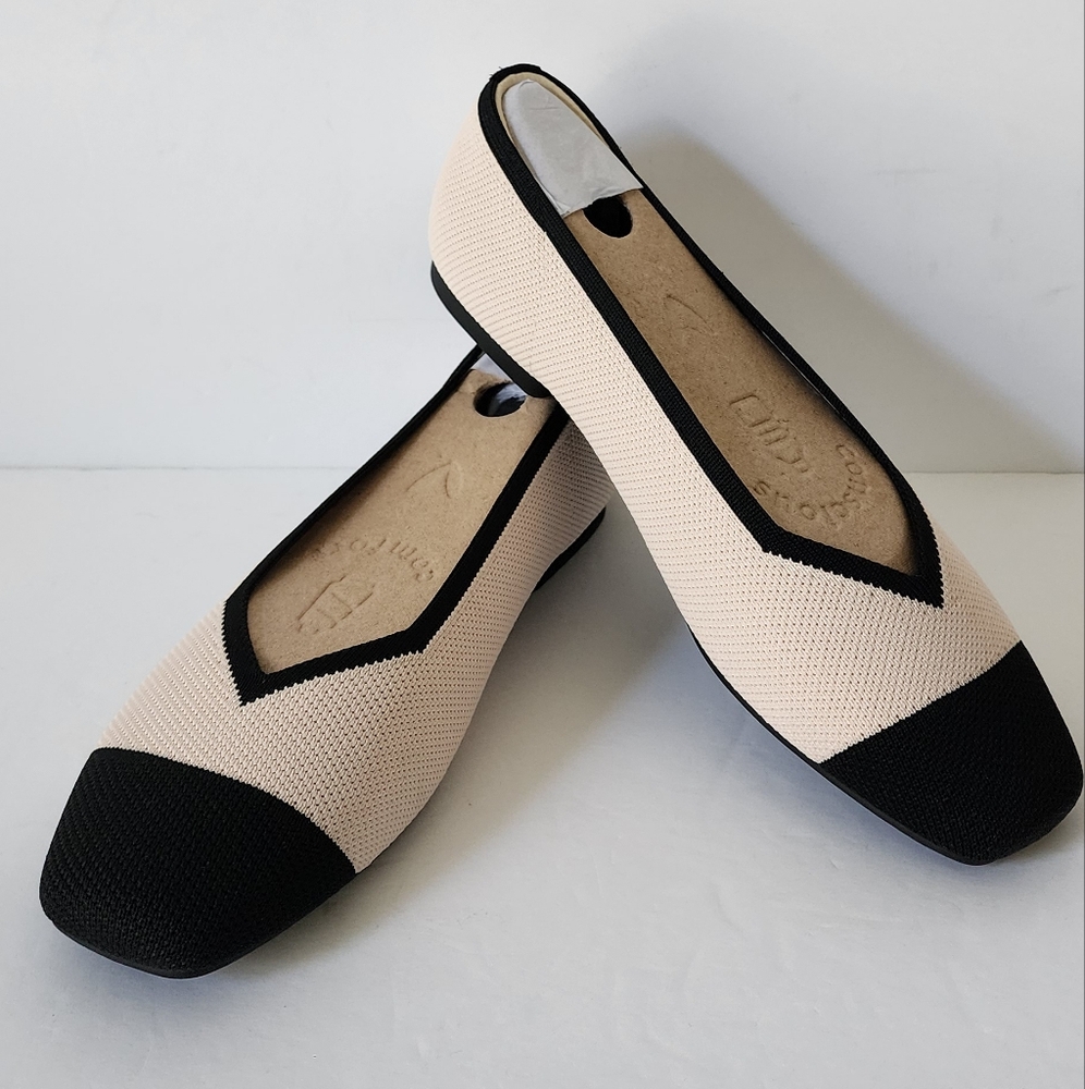 VIVAIA Margot 2.0 Cream & Ivory Flats 8.5 New
